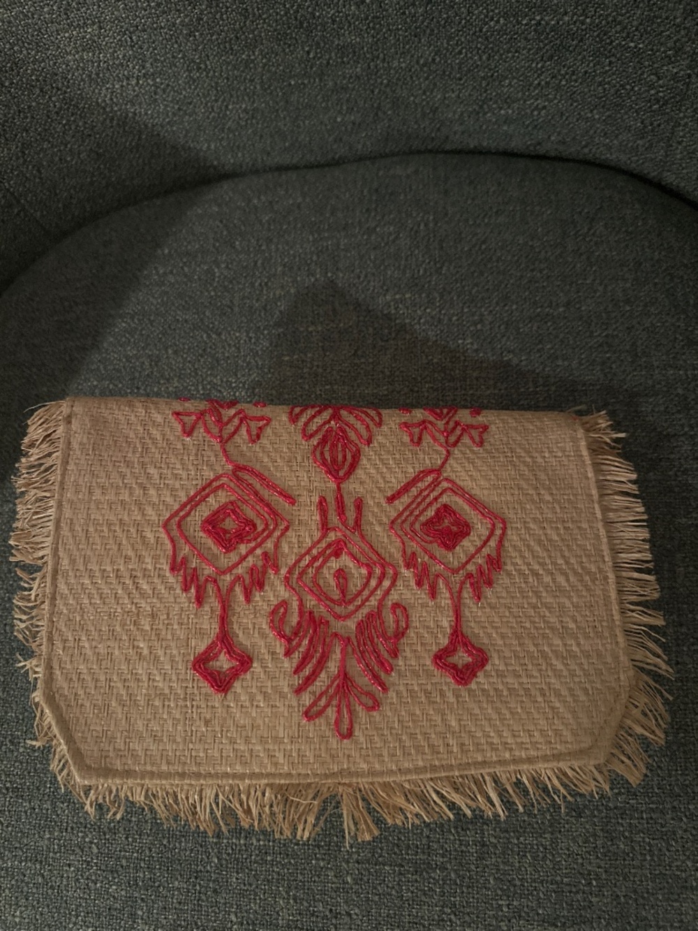 Summer Raffia Clutch - Picture 2 of 2